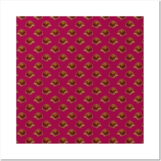 Brown Turtle Pattern Posters and Art